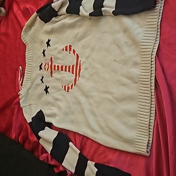Nautical sweater that has been warned one time. - Picture 1 of 2